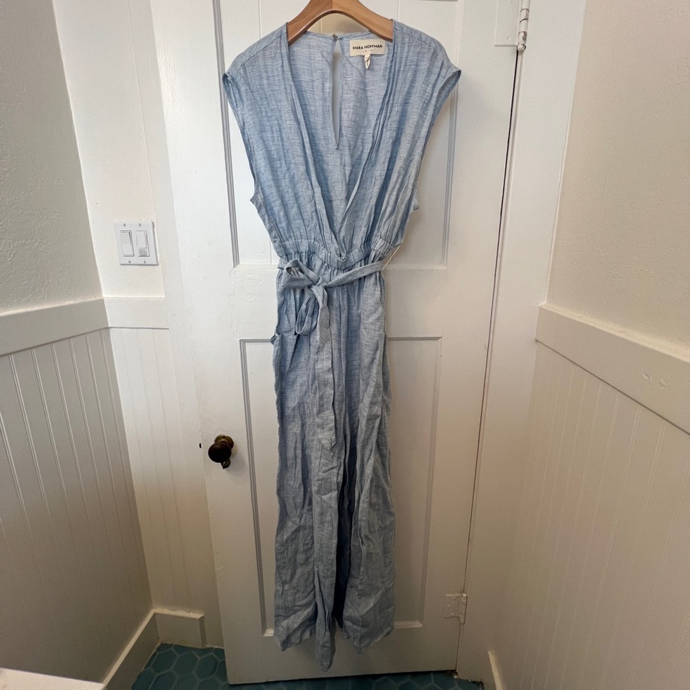 Mara Hoffman Blue Striped Swim Cover-Up
